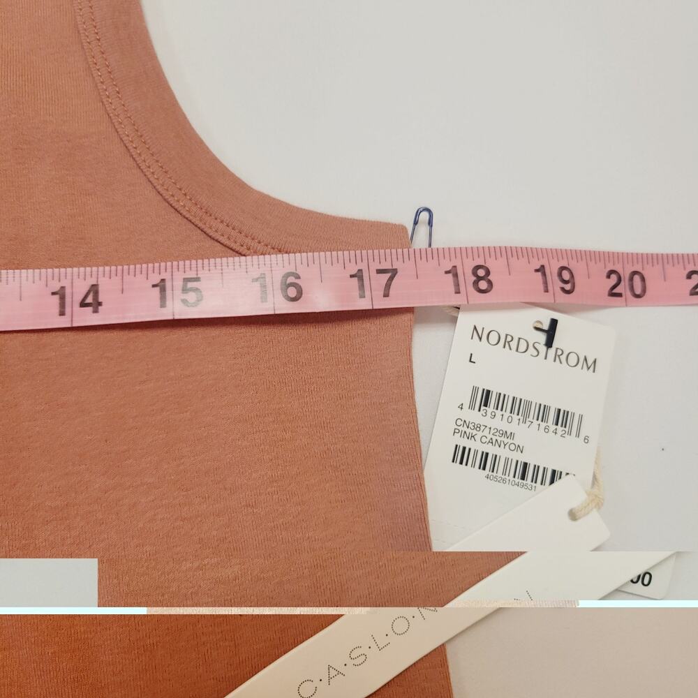 Caslon Tank Top Womens Large Pink Canyon Casual Sleeveless Nordstrom Shirt New - Picture 7 of 10